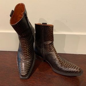 Preowned Aldo “Snakeskin” Leather Boots size 9